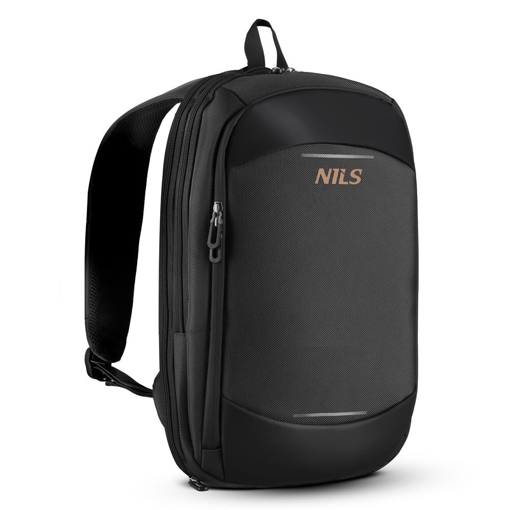 NILS Laptop Rucksack 19L Grau - Handgepäckgröße Business Reisen Arbeit Alltag