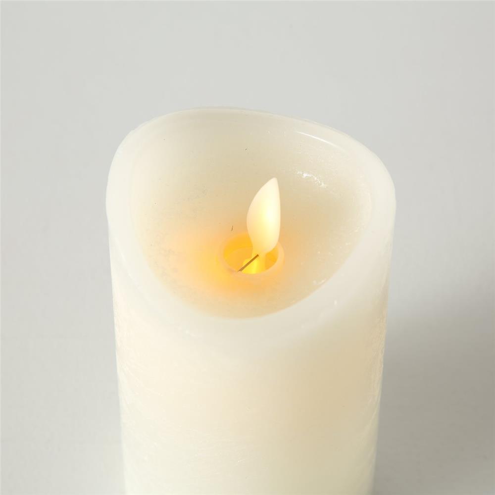 BOLTZE LED-Kerze Bino 10cm Cremeweiß flammenlose Stumpenkerze batteriebetrieben