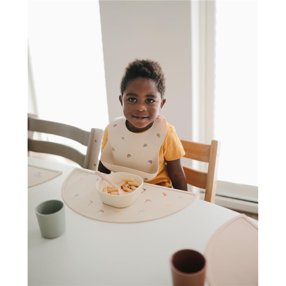 Mushie Silikon-Platzdeckchen, Rainbows, Tischset, BPA-frei