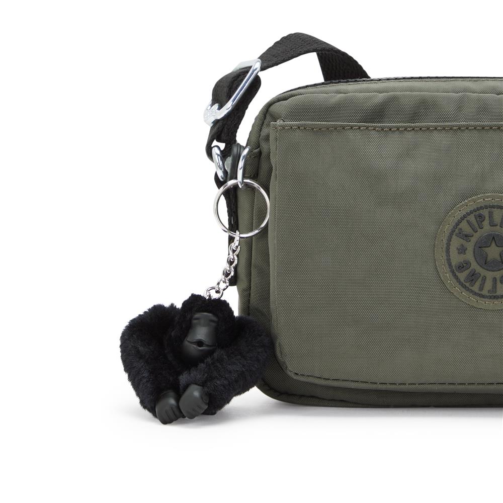 Kipling ABANU S, Kleine Umhängetasche, Green Moss (grün), Schultertasche mit verstellbarem Schultergurt