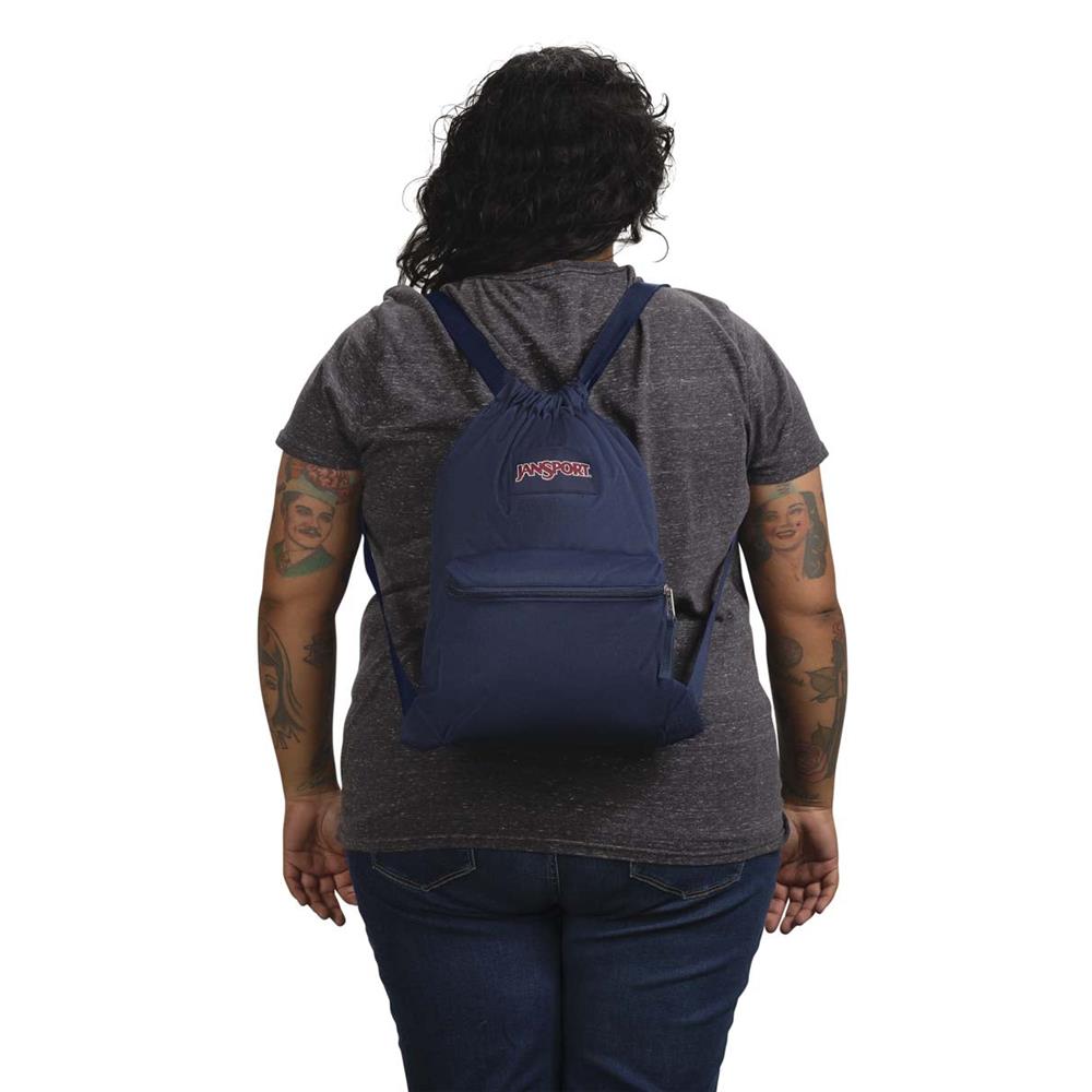 JanSport Drawsack, Navy (blau), 14L, Sportbeutel mit Kordelzug