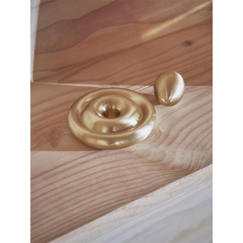 OYOY Savi Kerzenständer Messing 12,5 x 3 cm Kerzenhalter