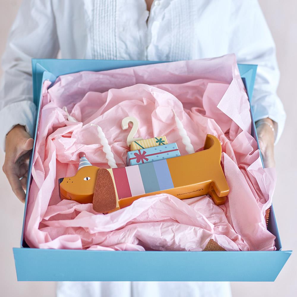 Bloomingville MINI Charlie Geburtstagsdekoration für Kindergeburtstag, Holz, Braun