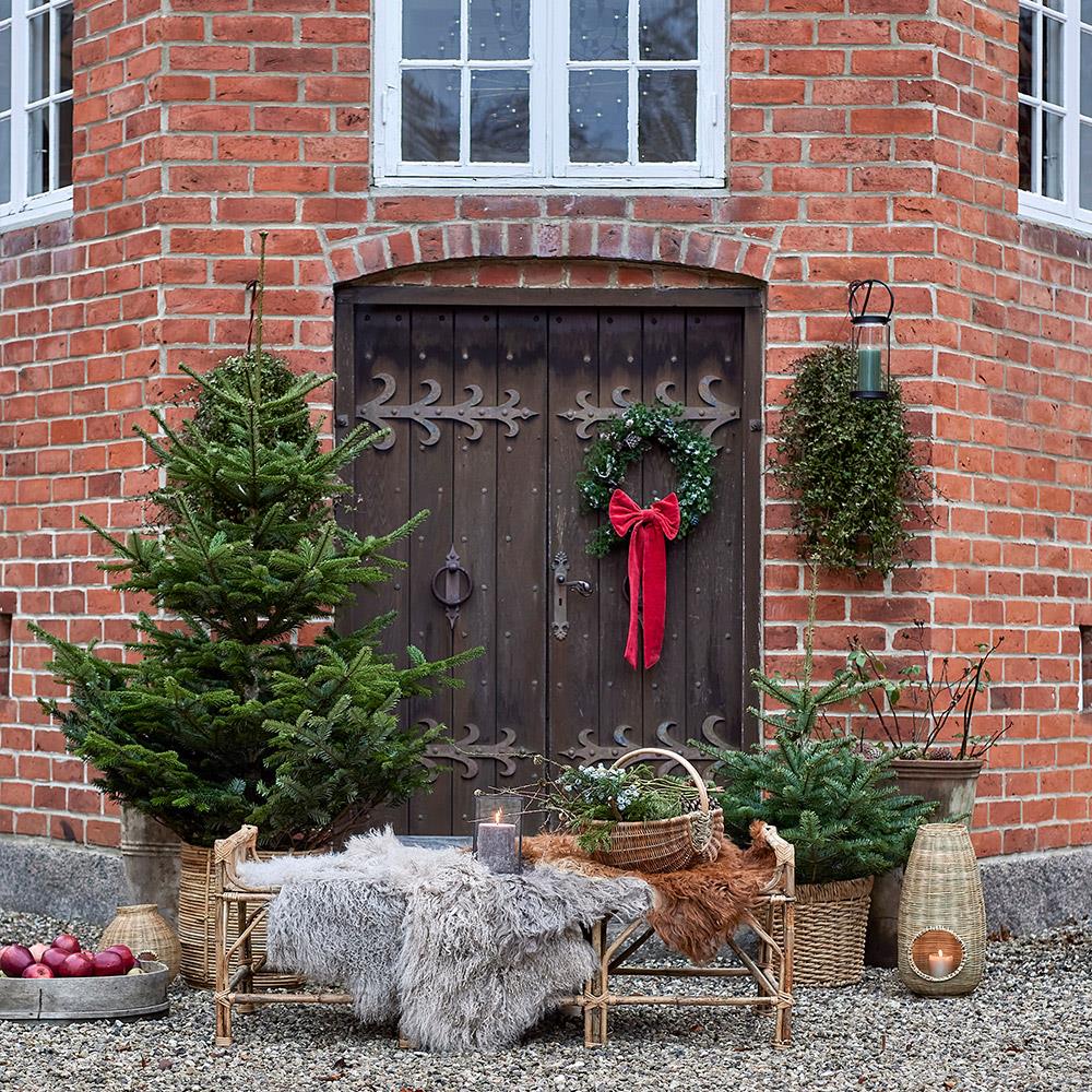 Bloomingville Filula Teelichthalter – Glaswürfel mit schwarzem Rahmen für Stumpenkerzen