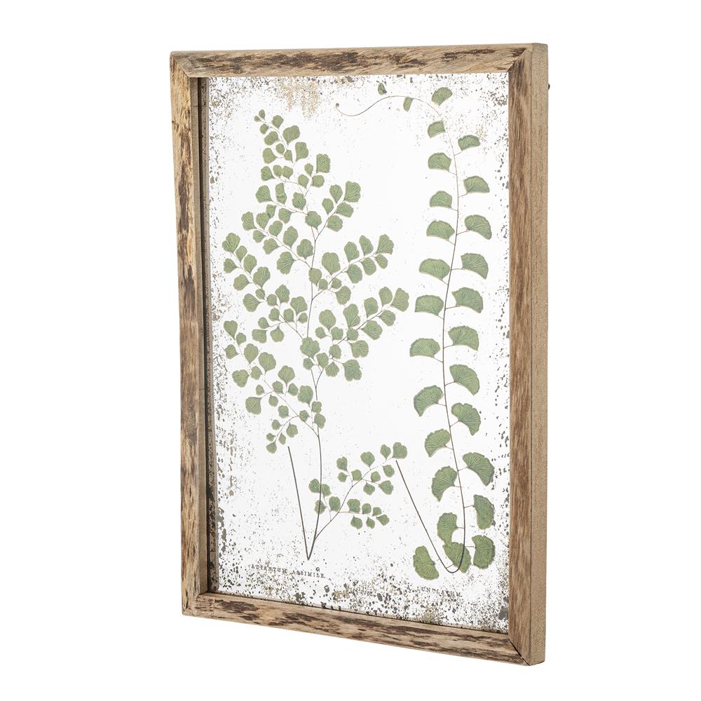 Bloomingville Tipper Illustration mit Rahmen Grün Tannenholz L34,5xH46 cm