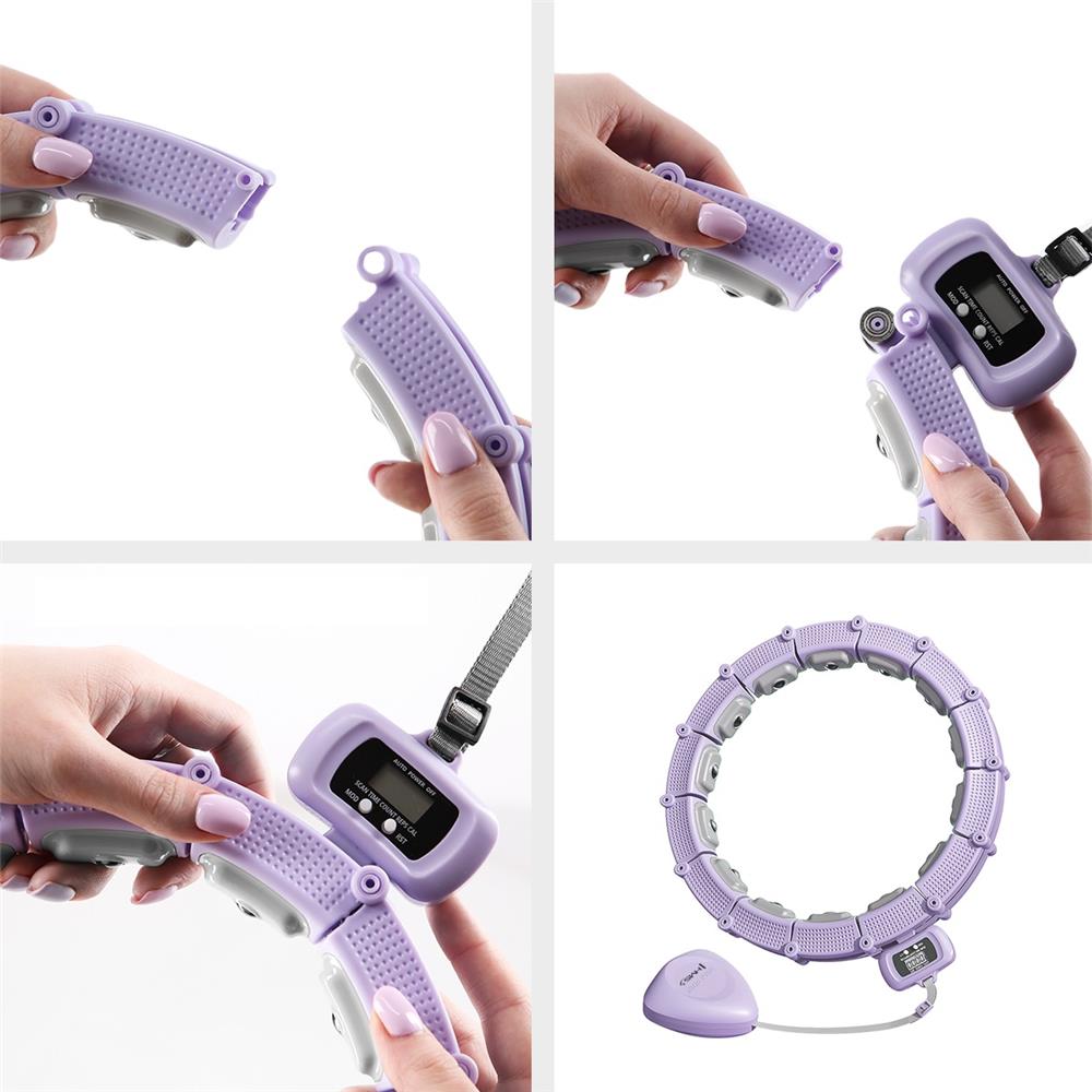 Hula Hoop Reifen mit LCD-Zähler, Magneten und Gewicht Violett | HMS HHM14