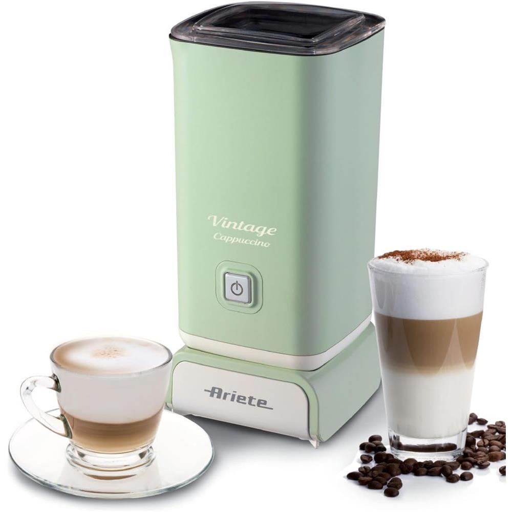 Ariete Vintage Milchaufschäumer, Grün, Elektrischer Milchschäumer, 250ml, 500W, Retro-Stil