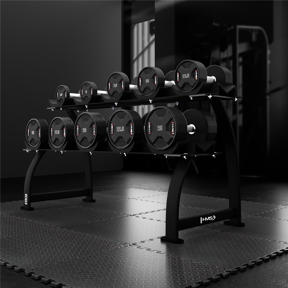 Kurzhantel 15 kg CPU Schwarz gerändelt | HMS HPC