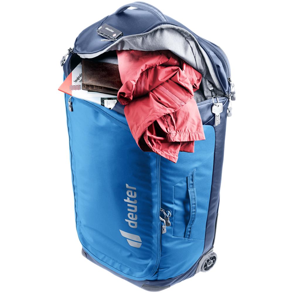 deuter Duffel Pro Movo 60, Reisetrolley, neptune-nightblue (blau), 60L, Rollkoffer mit 2 Rädern