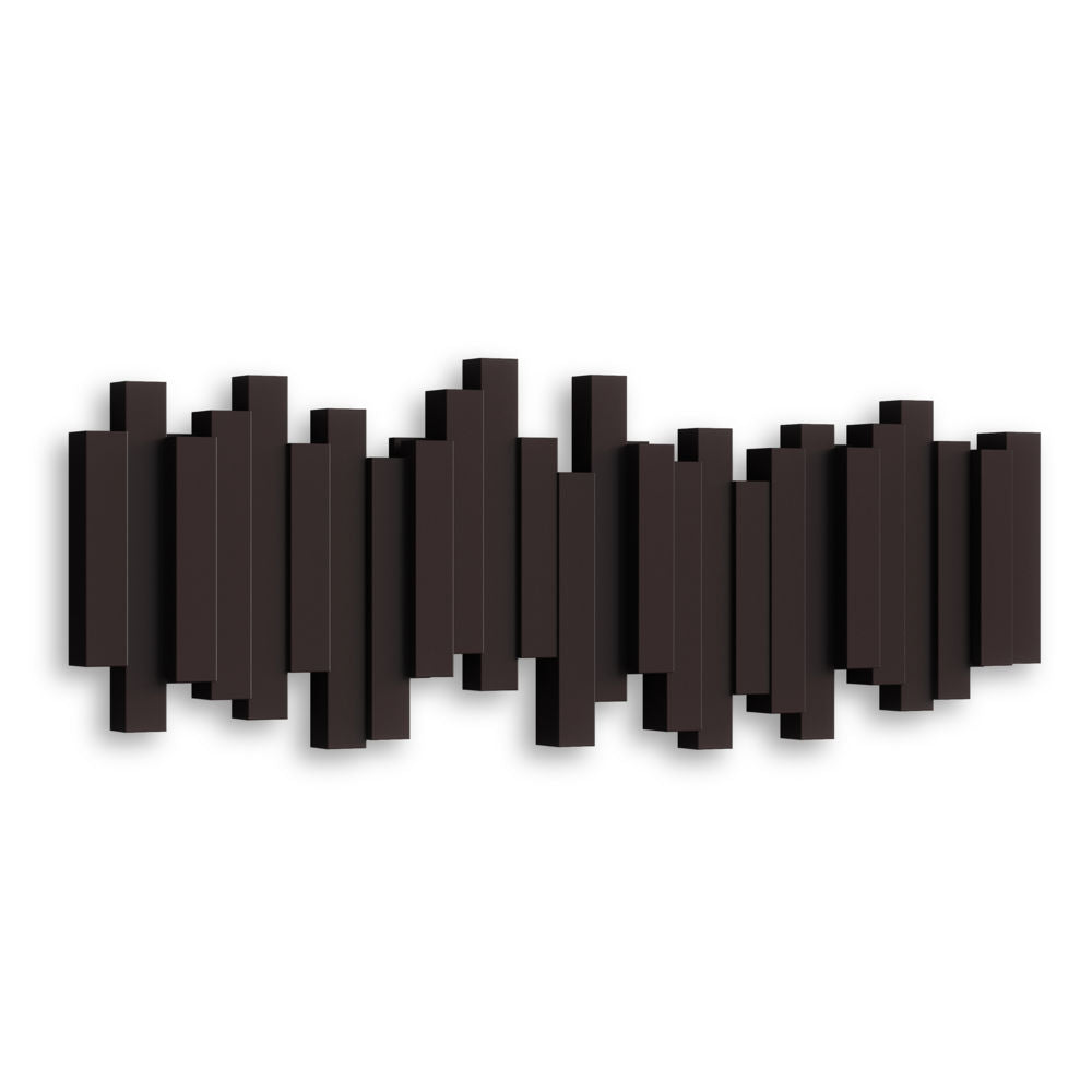 Umbra Stäbchen Garderobenhaken 49 x 18 x 3 cm Espresso 5 Haken Kunststoff Garderobenleiste