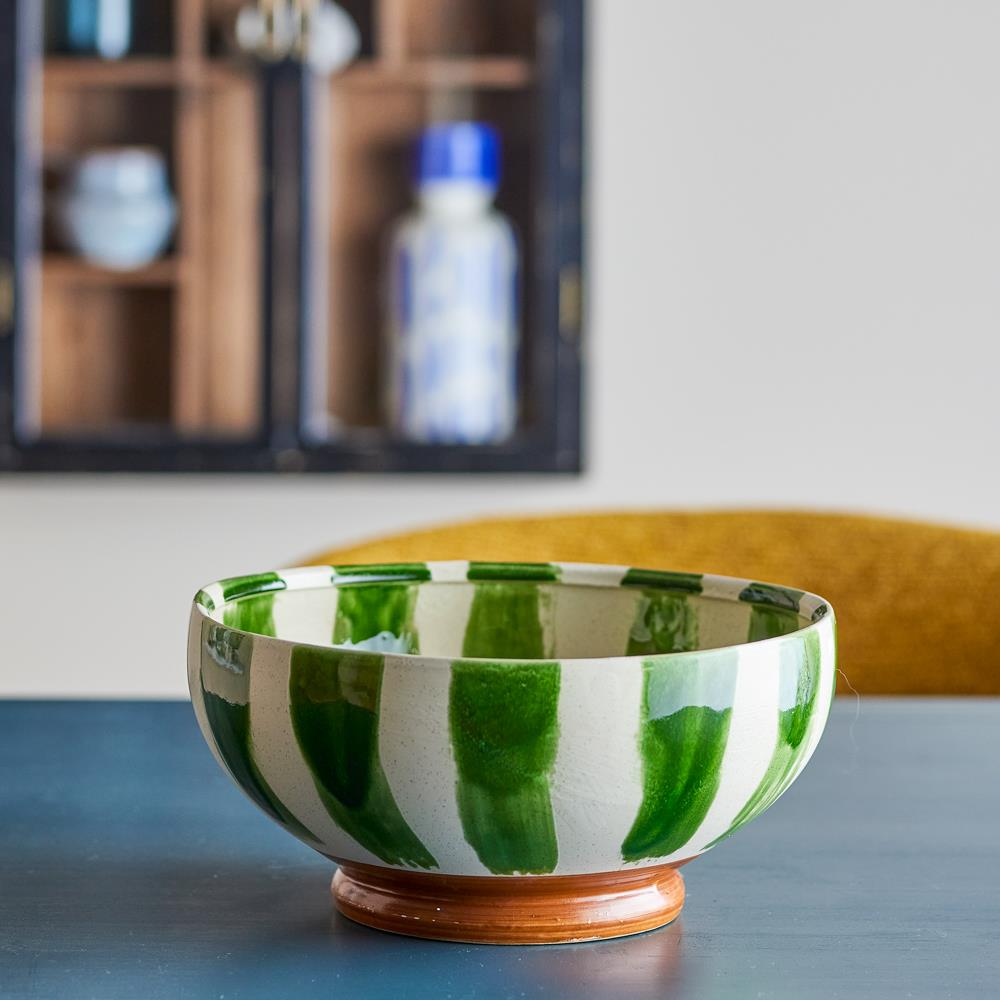 Bloomingville Shakti Schale grün Steingut D26xH12 cm 3250 ml