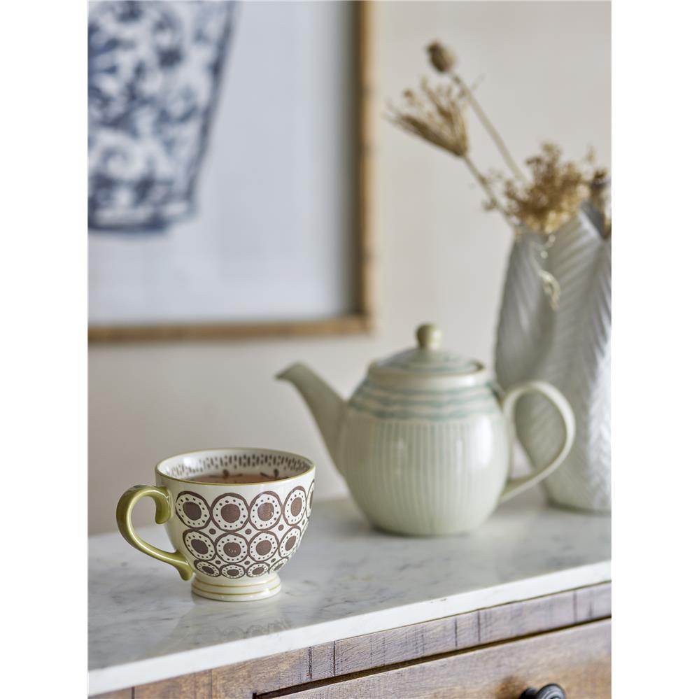 Bloomingville Maple Becher, Braun, 420ml, Steingut, dänisches Design