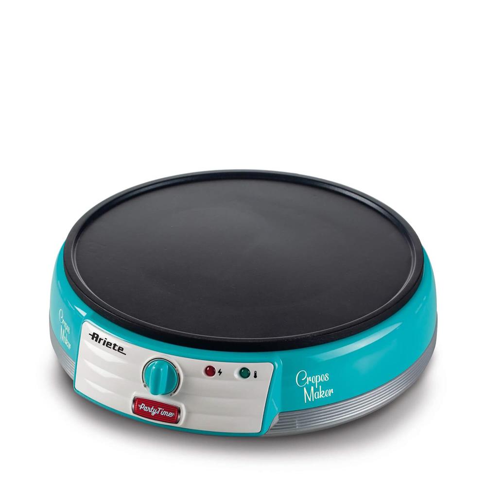Ariete Party Time Crepes-Maker, Blau, Crepes-Maschine, Retro-Design, 50er Jahre-Stil