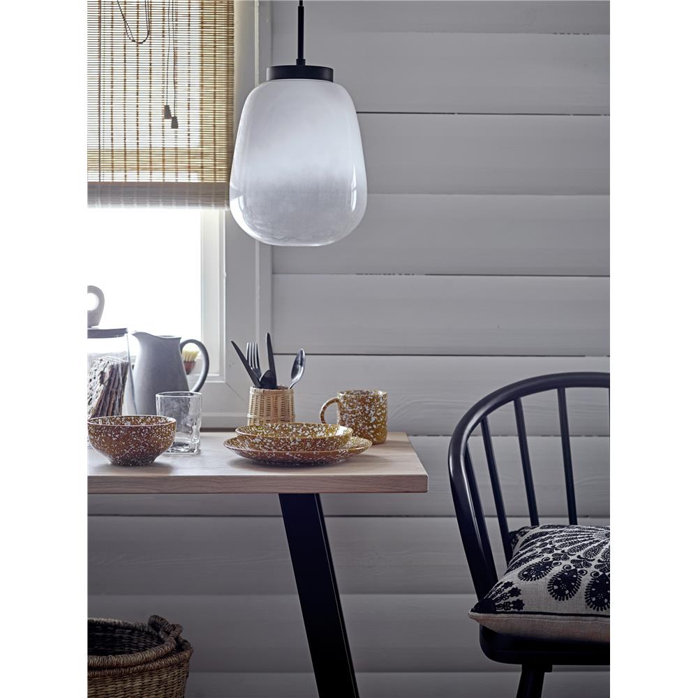 Bloomingville Ece Pendellampe Weiß Glas Lampe Glaslampe Pendelleuchte Hängelampe Leuchte