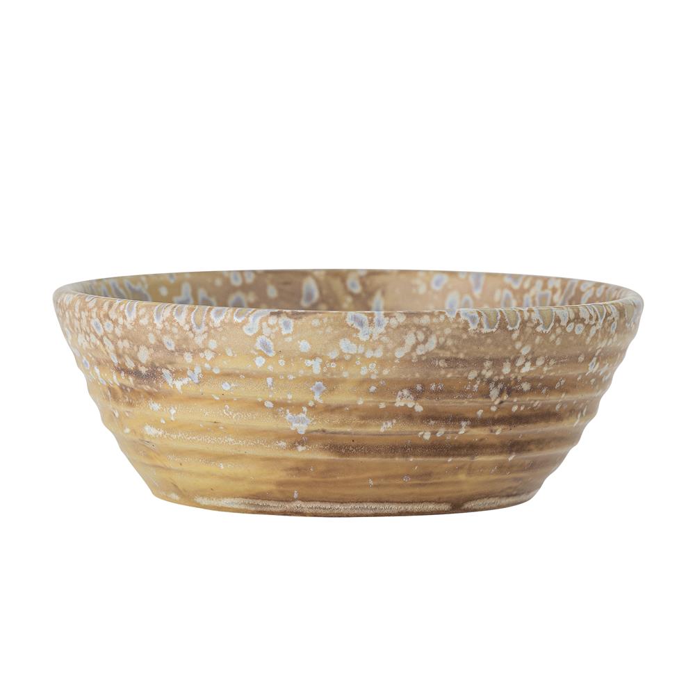Bloomingville Milani Schale, 300 ml – Handgefertigte Steingutschale in Braun mit perlmuttartiger Glasur
