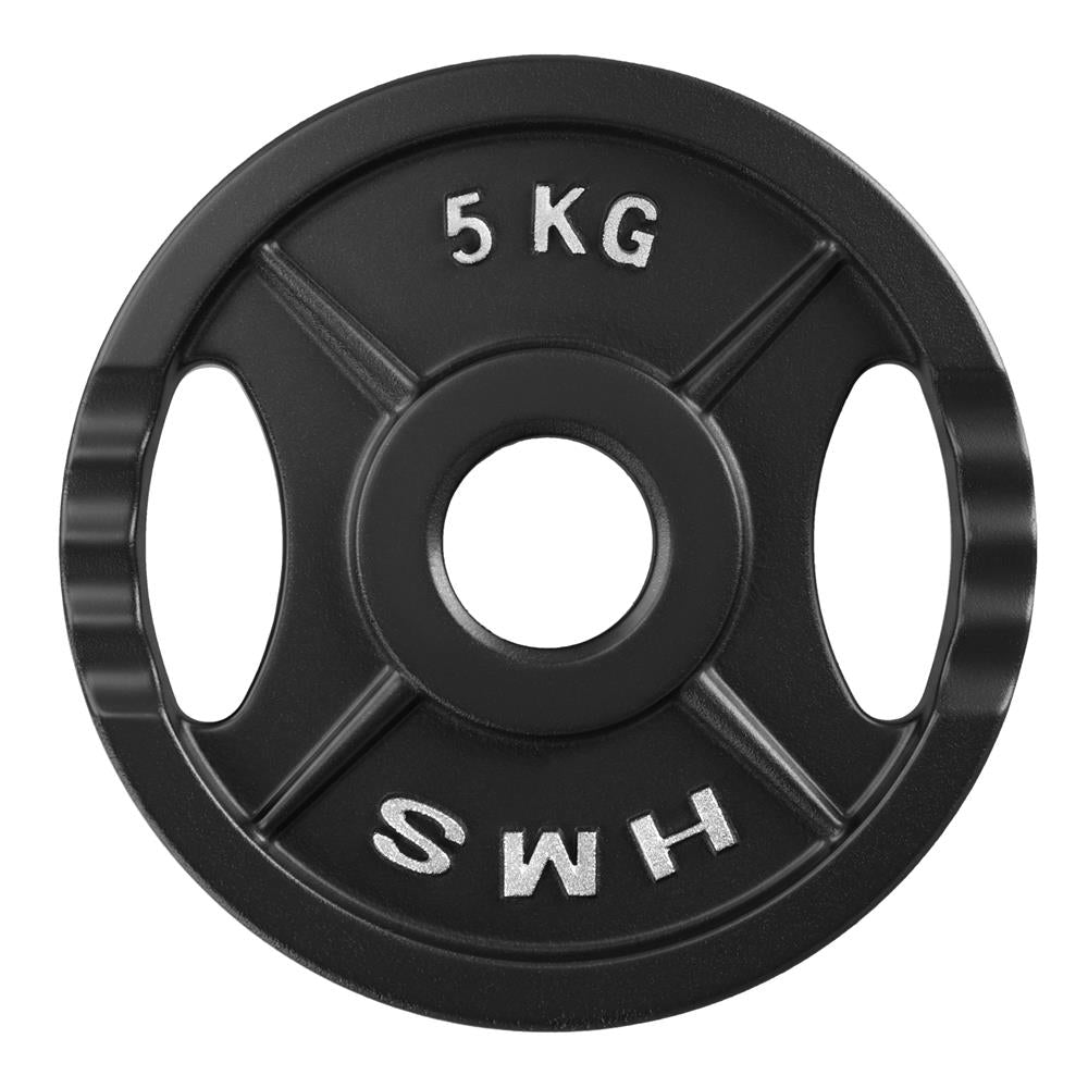 Hantelscheibe 5 kg Gusseisen 50 mm mit Griffen | HMS TOD05