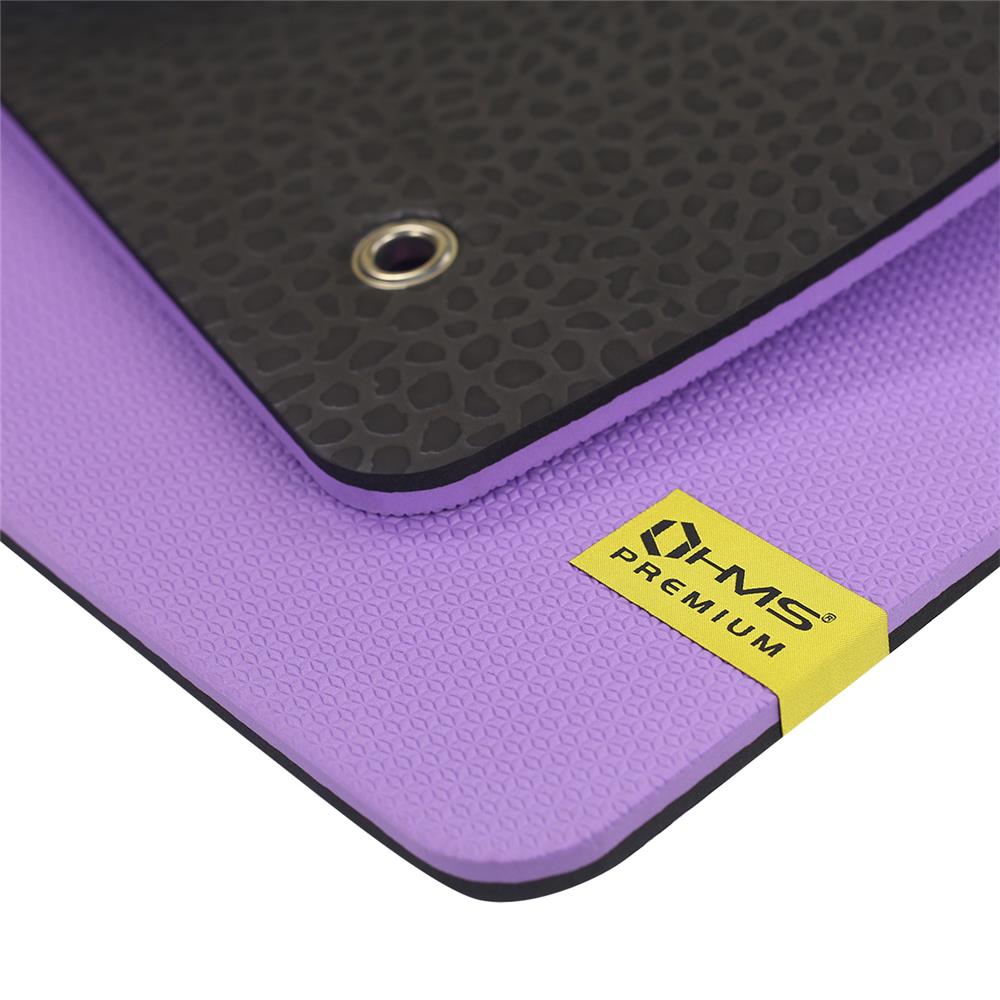 Fitnessmatte 110x55 cm 15 mm Violett/Schwarz | HMS Premium MFK01