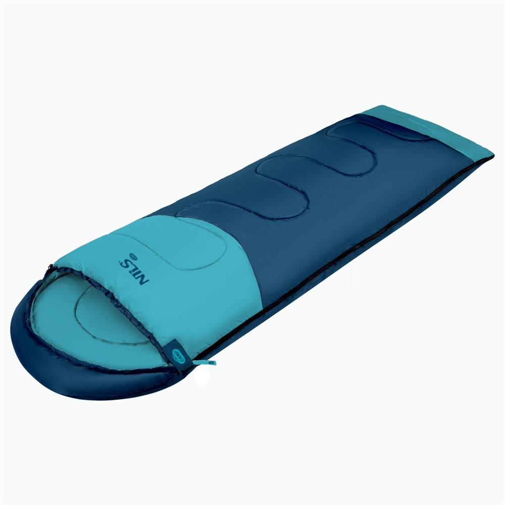 NILS CAMP Schlafsack Größe L Blau-Hellblau - Mumienschlafsack für Outdoor, Trekking & Camping