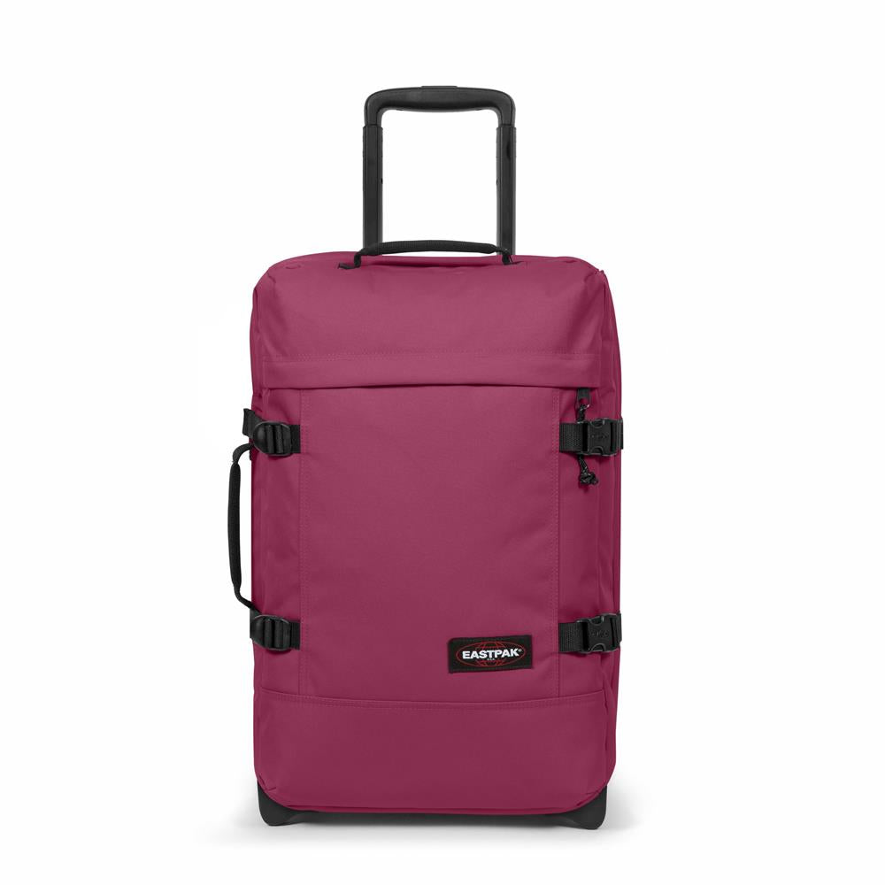 Eastpak TRANVERZ S, Kleiner Reisetrolley, Wine Burgundy (rot), 42L, Rollkoffer mit 2 Rädern und TSA-Schloss