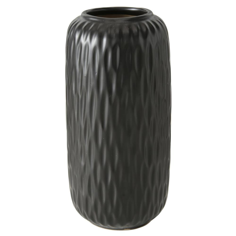 BOLTZE Vase Zalina 4er Set Schwarz Keramik Blumenvasen Dekovasen Skandinavisches Design