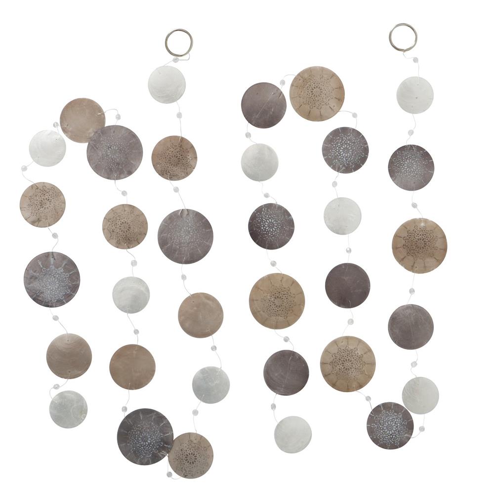 BOLTZE Capiz-Girlande Nyla Beige Muscheldeko | 1 Stück zufällige Variante