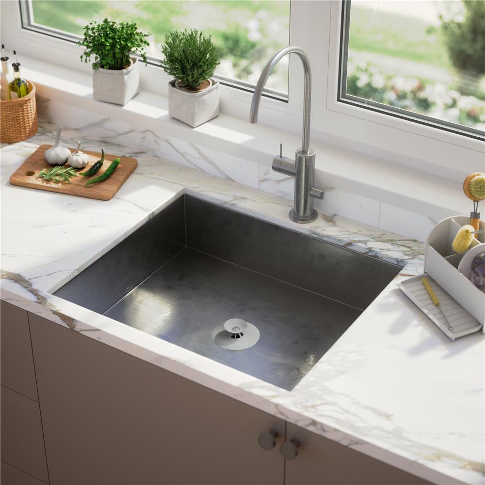 Umbra Flex Badewannenstöpsel, Haarsieb, Abflusssieb für Dusche, Badewanne, Waschbecken, in Grau