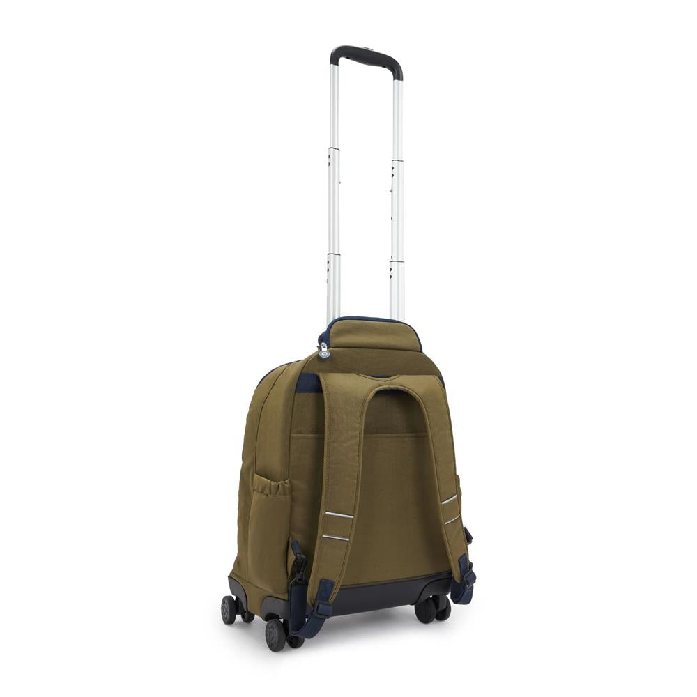 Kipling NEW ZEA, Großer Schulrucksack mit Rollen und Laptopfach, 26L, Treasure Green (grün)