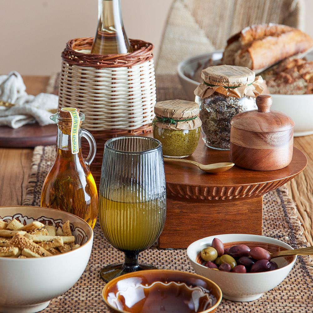 Bloomingville Heikki Schale – 2er Set kleine Steingutschalen, handbemalt in Braun, Ø 12 cm