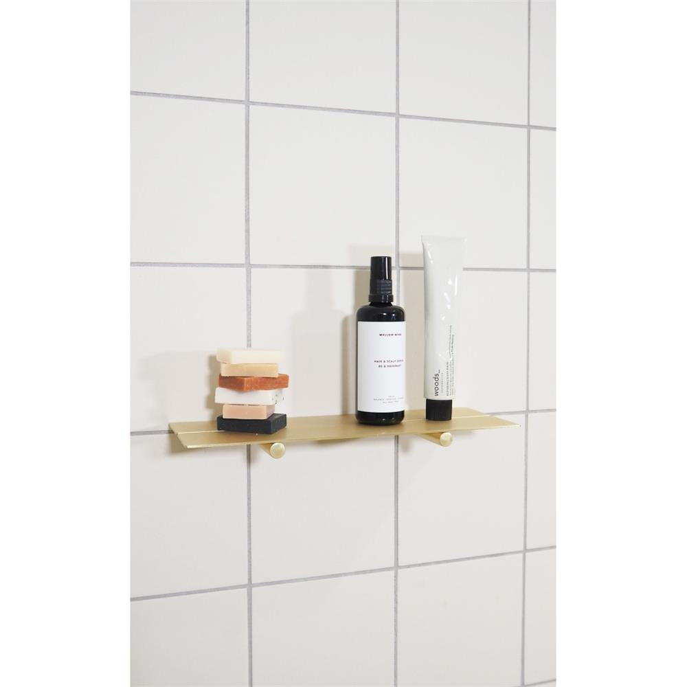 OYOY Pieni Schlichte Duschablage in Messing-Gold Badezimmerregal aus Edelstahl