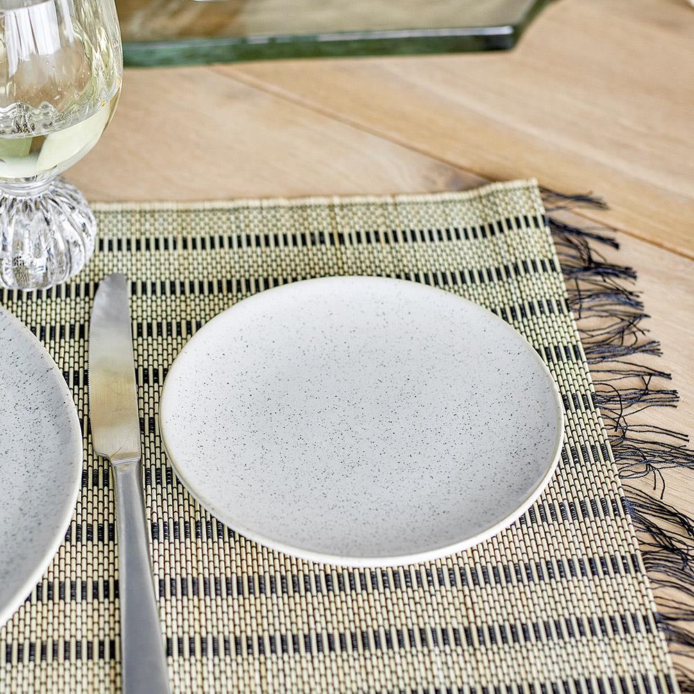 Bloomingville Addison Teller Weiß Steingut 16 cm skandinavisch