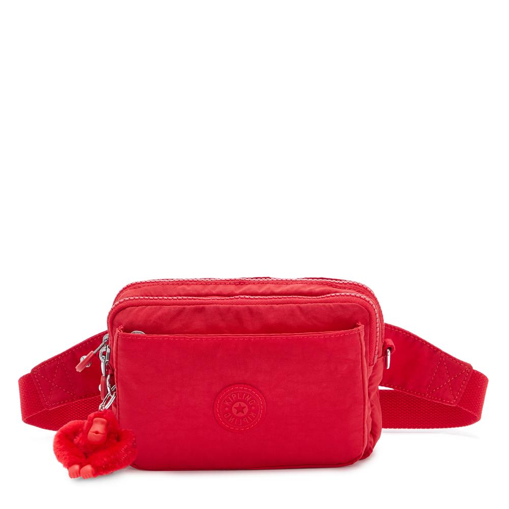 Kipling ABANU MULTI, 2-in-1-Crossbody- und Bauchtasche, Red Rouge (rot), Schultertasche