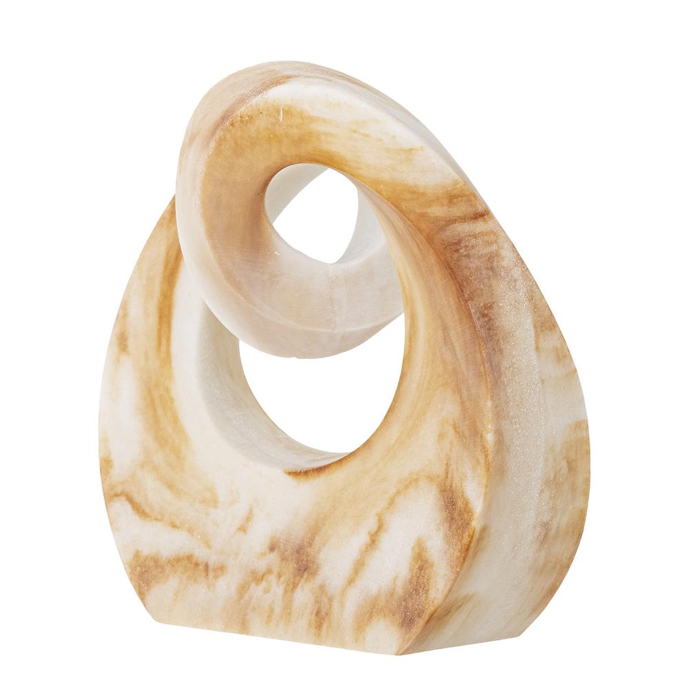Bloomingville Swirl Deko – Elegante Polyresin Skulptur im modernen Marmordesign