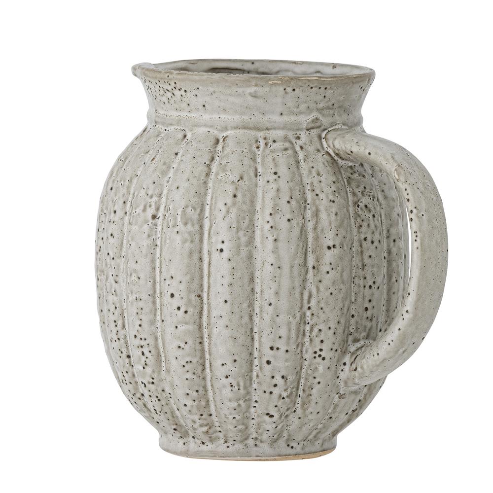 Bloomingville Indrid Krug Grau 2 Liter – Steingut, klassisch & spülmaschinengeeignet