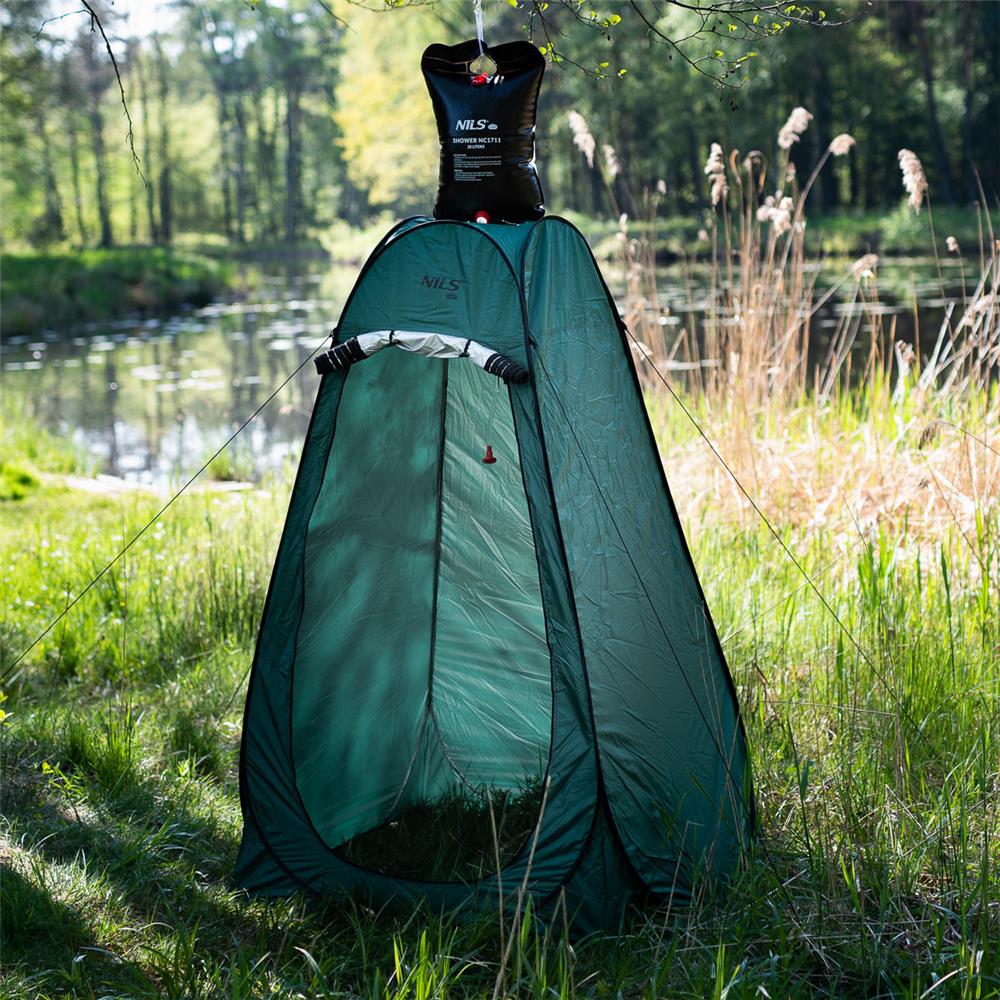NILS CAMP Campingdusche 20L für Outdoor Camping Reisen mit Solarfunktion
