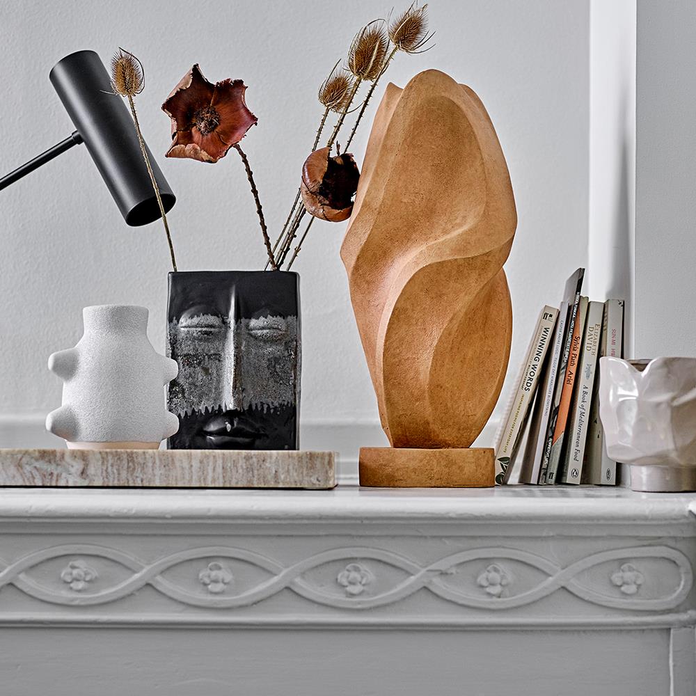 Bloomingville Majsa Tablett – quadratisches Marmor-Tablett in Braun, 35x35 cm, vielseitig & spülmaschinenfest