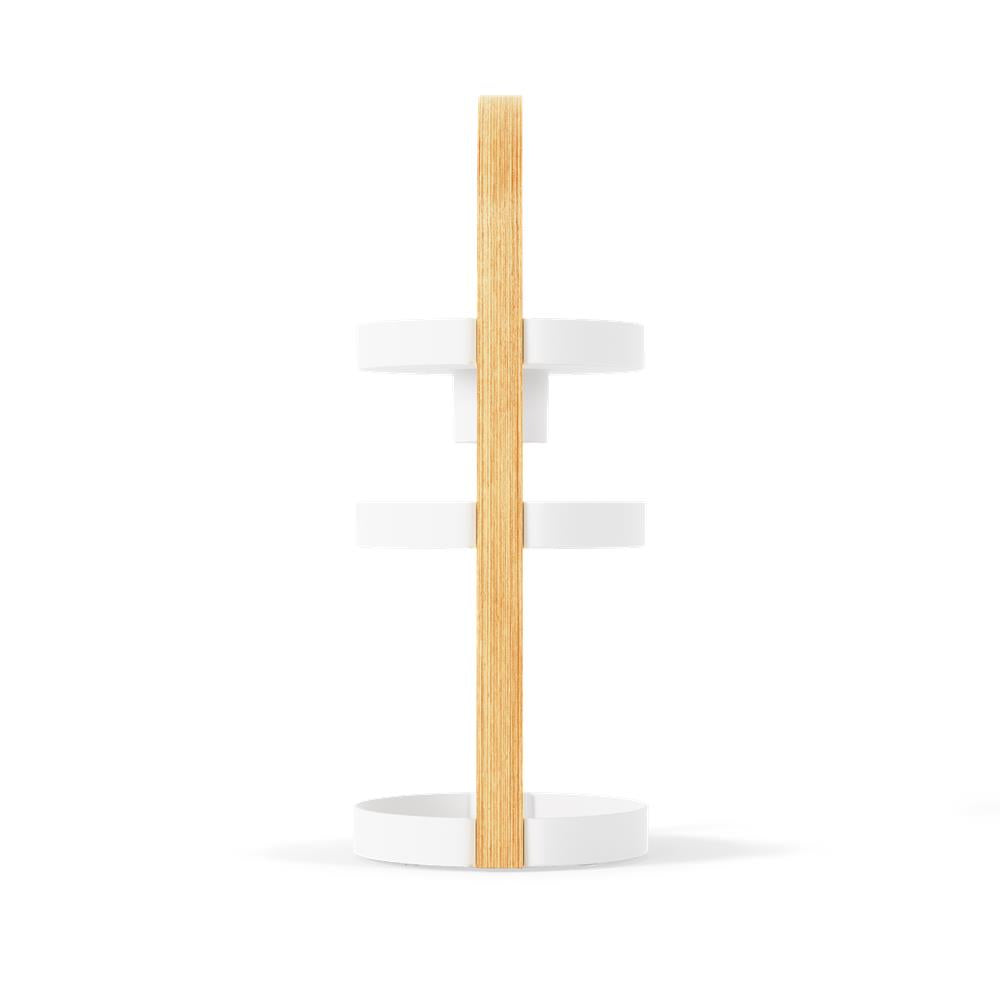 Umbra Bellwood 3-stufiger Kosmetik/Makeup Organizer in Weiß/Natur