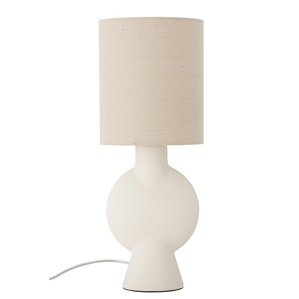 Bloomingville Sergio Tischlampe Natur Steingut D21xH55 cm – helle Designerlampe