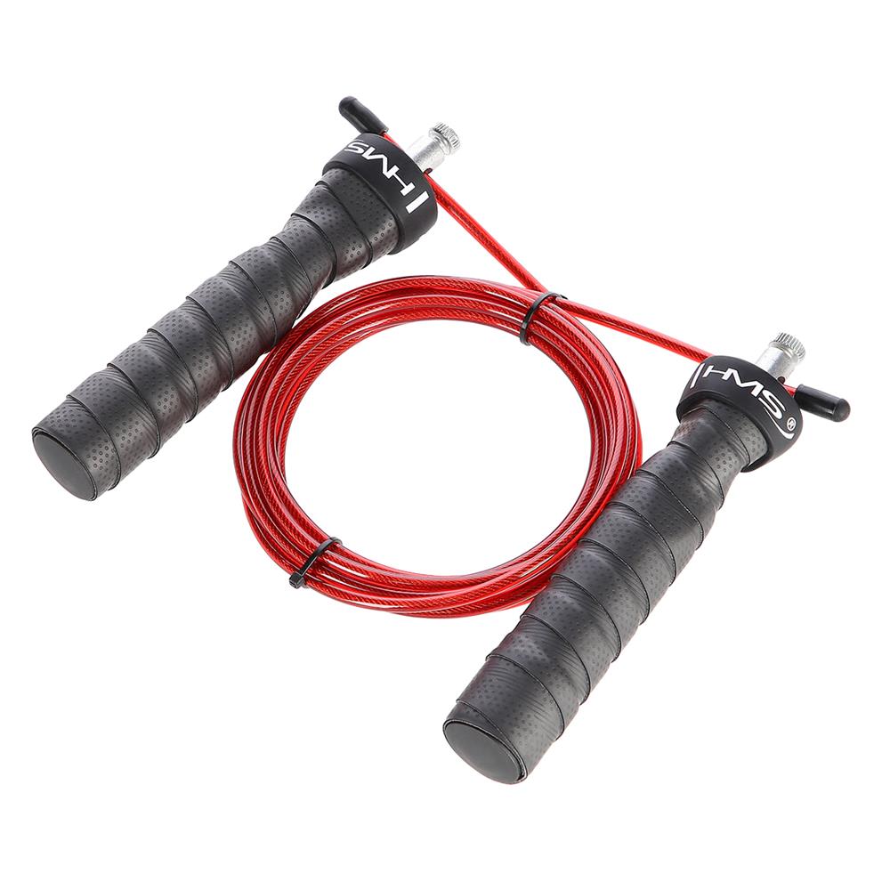 Speed Rope Springseil 311 cm Stahlseil verstellbar Schwarz/Rot | HMS SK48