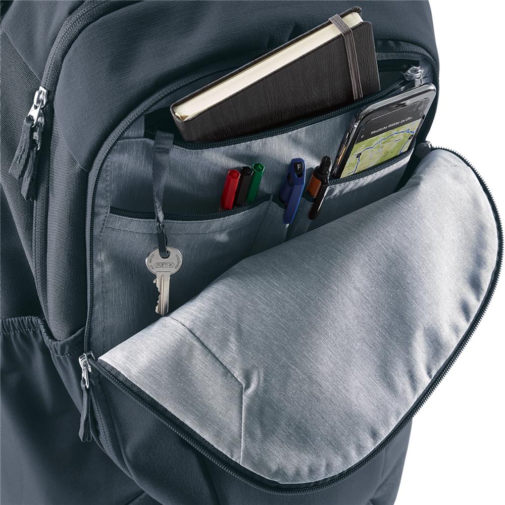 deuter Giga, Lifestyle-Rucksack, black (schwarz), 28L, mit Flaschenhalter und Laptopfach