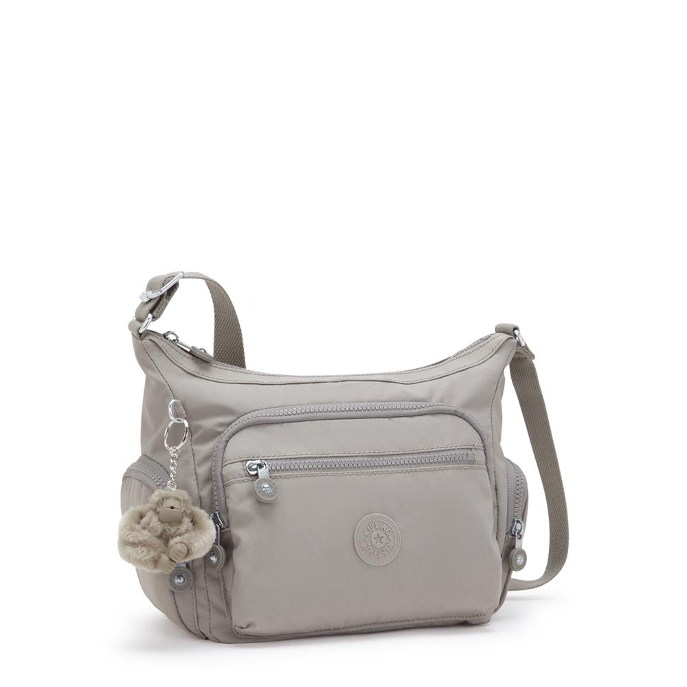 Kipling GABBIE S, Kleine Umhängetasche, Grey Gris (grau), Schultertasche mit vielen Fächern