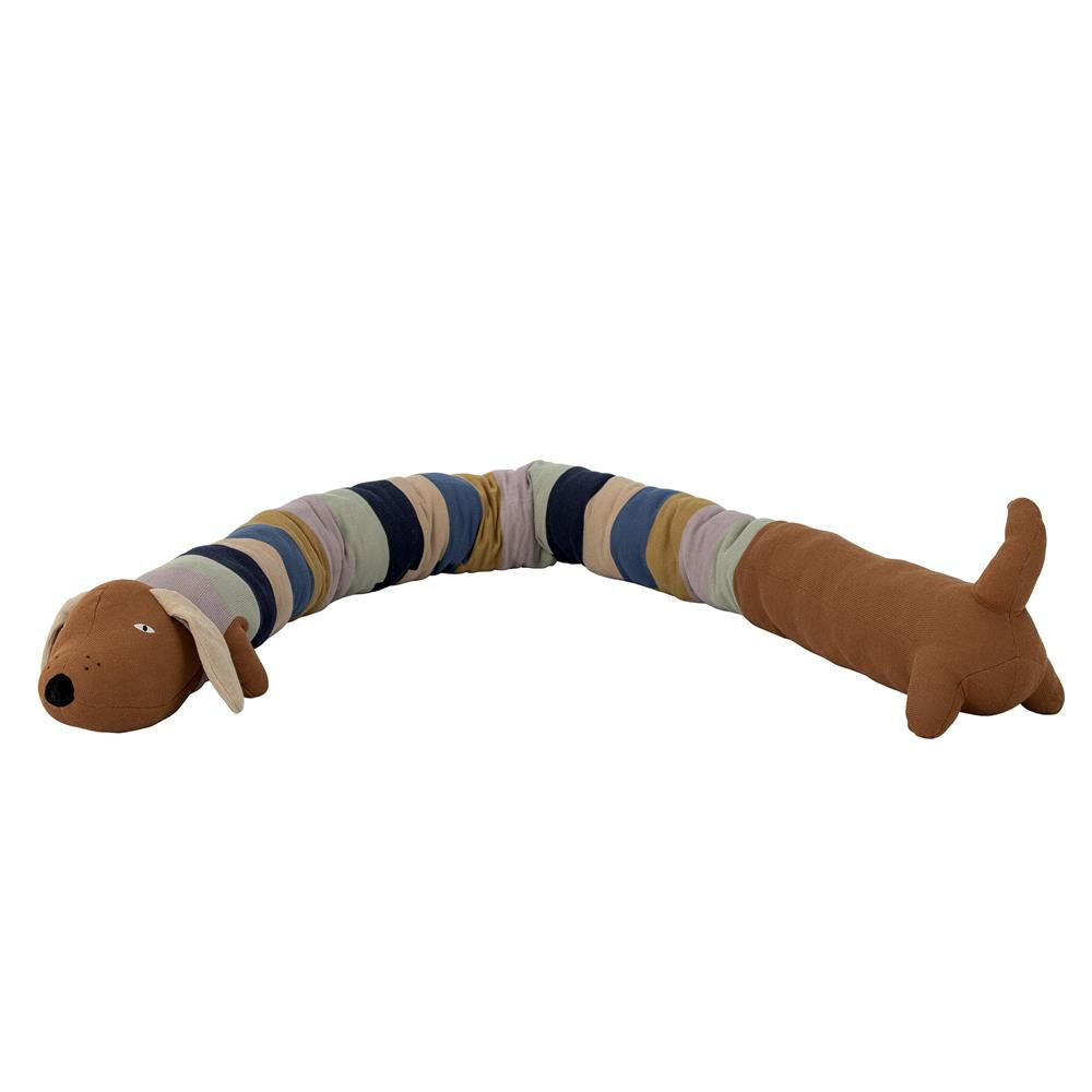 Bloomingville MINI Charlie Stofftier Hund, 2m lang, Baumwolle