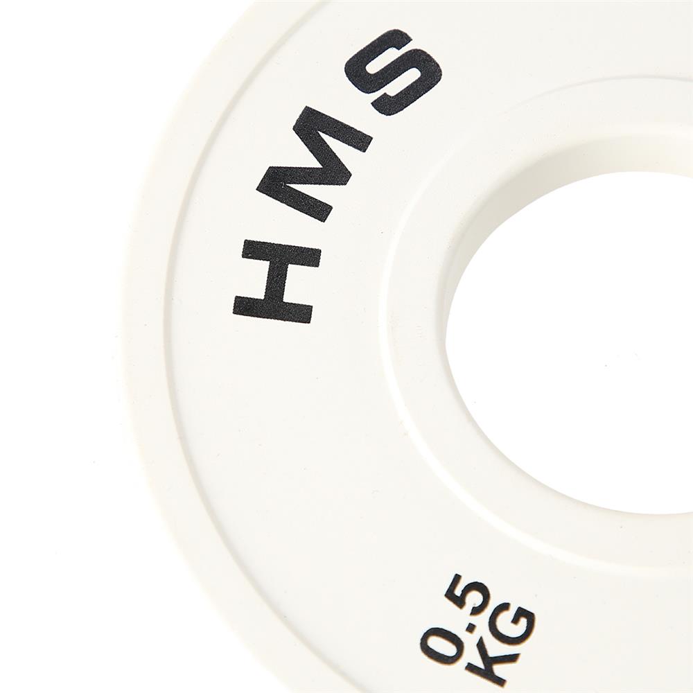 Hantelscheibe 0,5 kg Gummiert 50 mm, 2 Stück | HMS CBRS05
