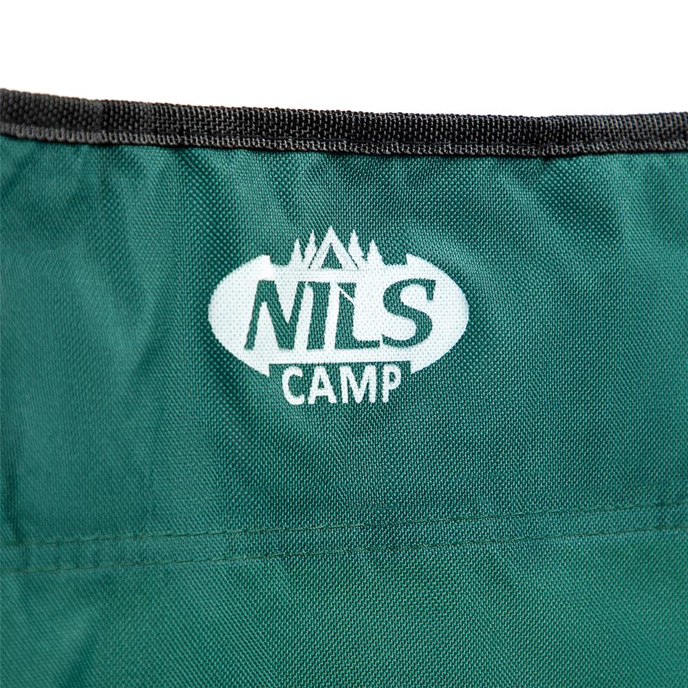 NILS CAMP Campingstuhl Grün - klappbarer Klappstuhl mit Becherhalter für Camping & Garten