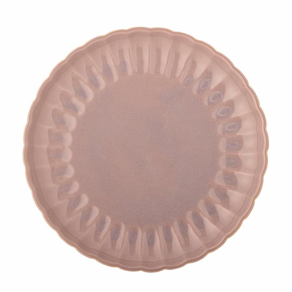 Bloomingville Latina Teller, Rose, 27 cm, Steingut, Speiseteller, dänisches Design