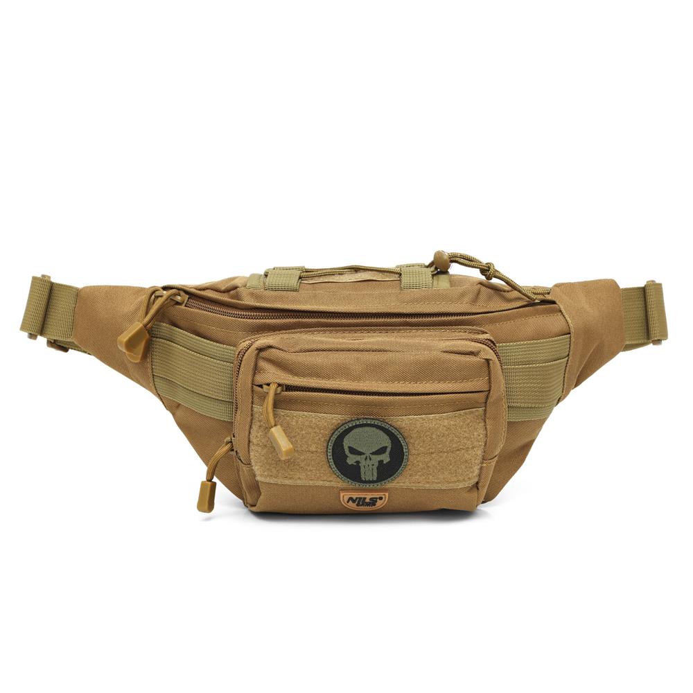 NILS CAMP Hüfttasche 3L in Sand - kompakte Outdoor Gürteltasche für Alltag, Sport & Reisen