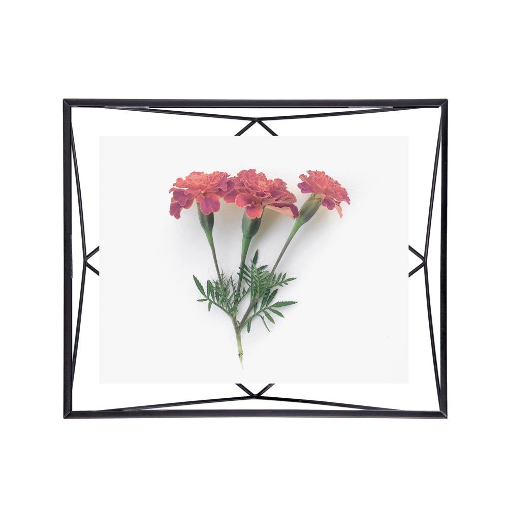 Umbra Prisma Geometrischer Bilderrahmen 30x25 cm Schwarz Moderner stylischer Fotorahmen zum Aufhängen oder Aufstellen