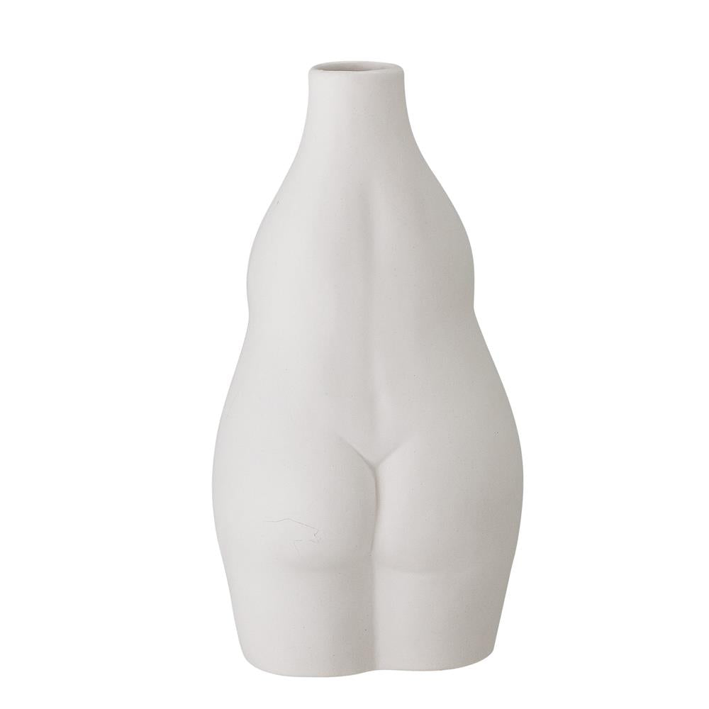 Bloomingville Elora Vase Body Weibliche Form Weiß Dekokrug Dekovase Blumenvase dänisches Design