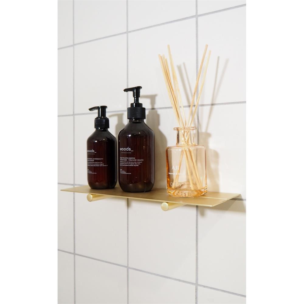 OYOY Pieni Schlichte Duschablage in Messing-Gold Badezimmerregal aus Edelstahl