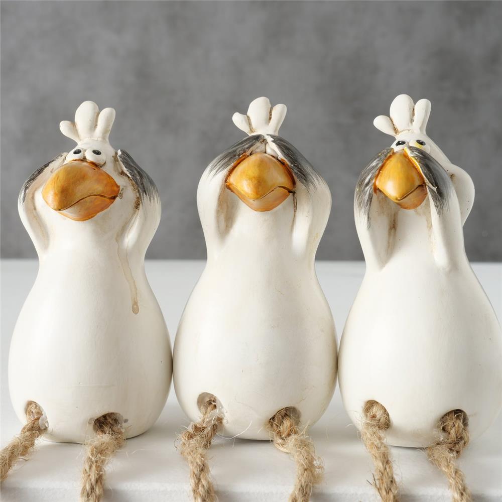 BOLTZE Dekofigur Kantenhocker Möwe Harrys 3er Set Maritimes Design