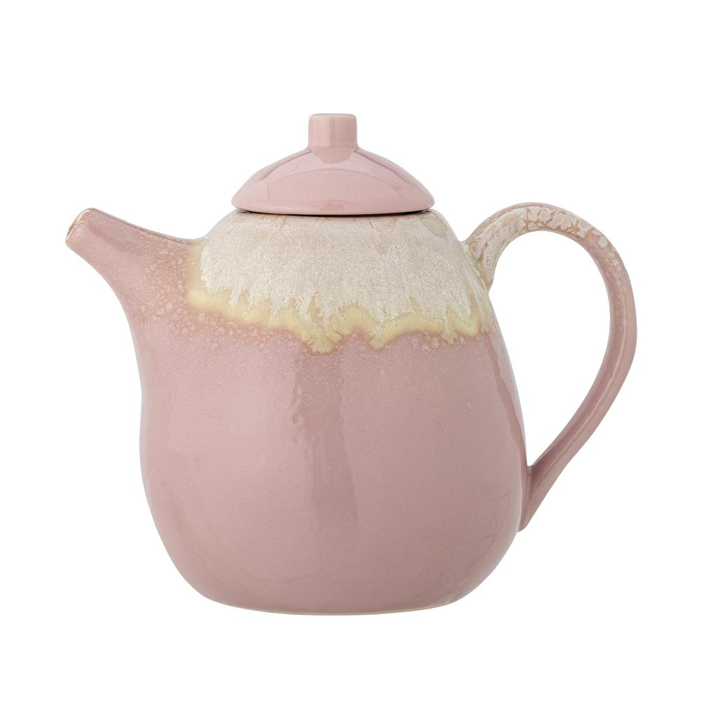 Bloomingville Louisa Teekanne in Rosa, 1190ml, aus Steingut